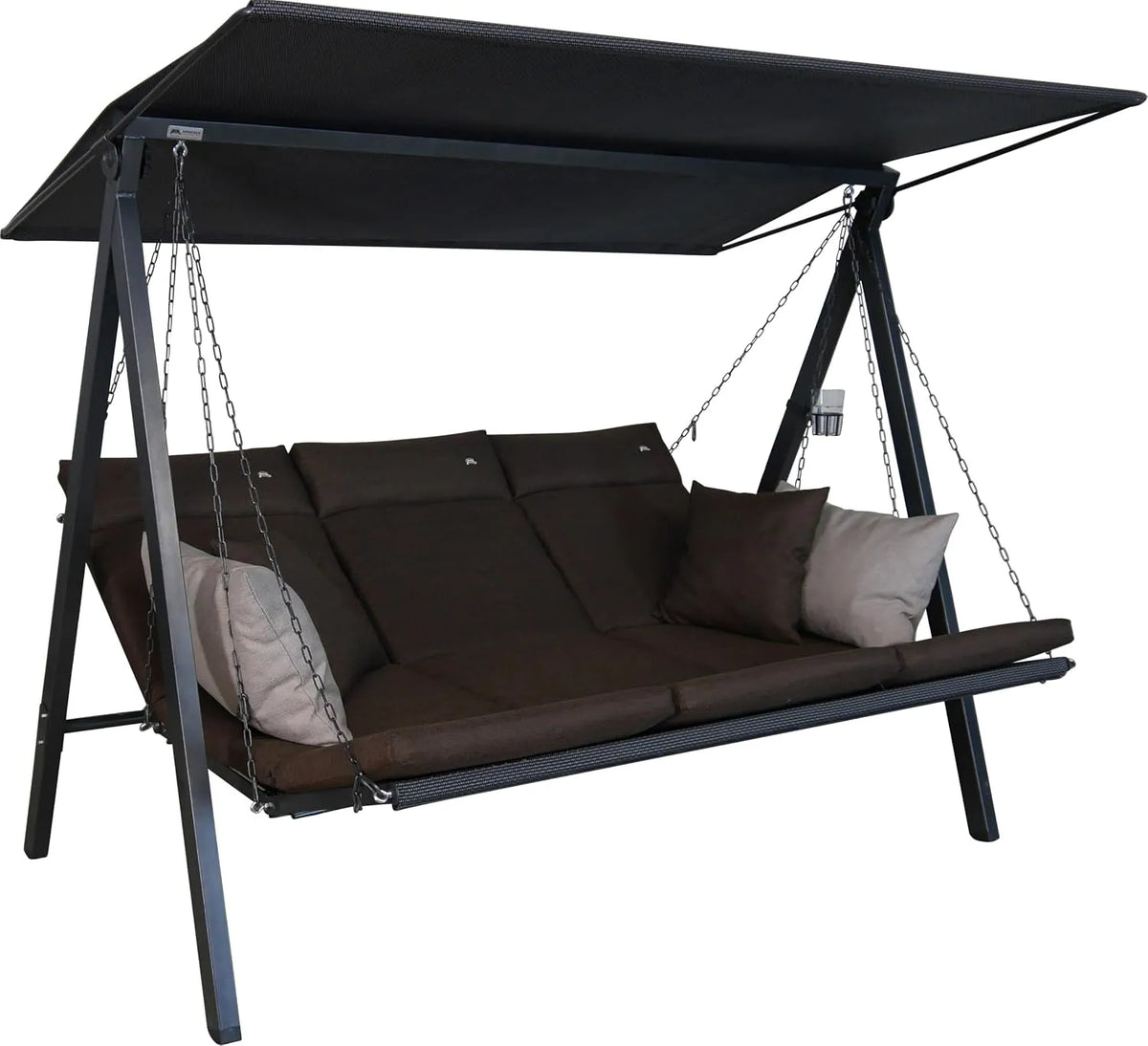 Bett Braun, ANGERER Hollywoodschaukel Lounge Smart, inklusive. -Funktion, Schaukel zum Sitzen, Liegen & Entspannen, einfache Montage, Made in Germany