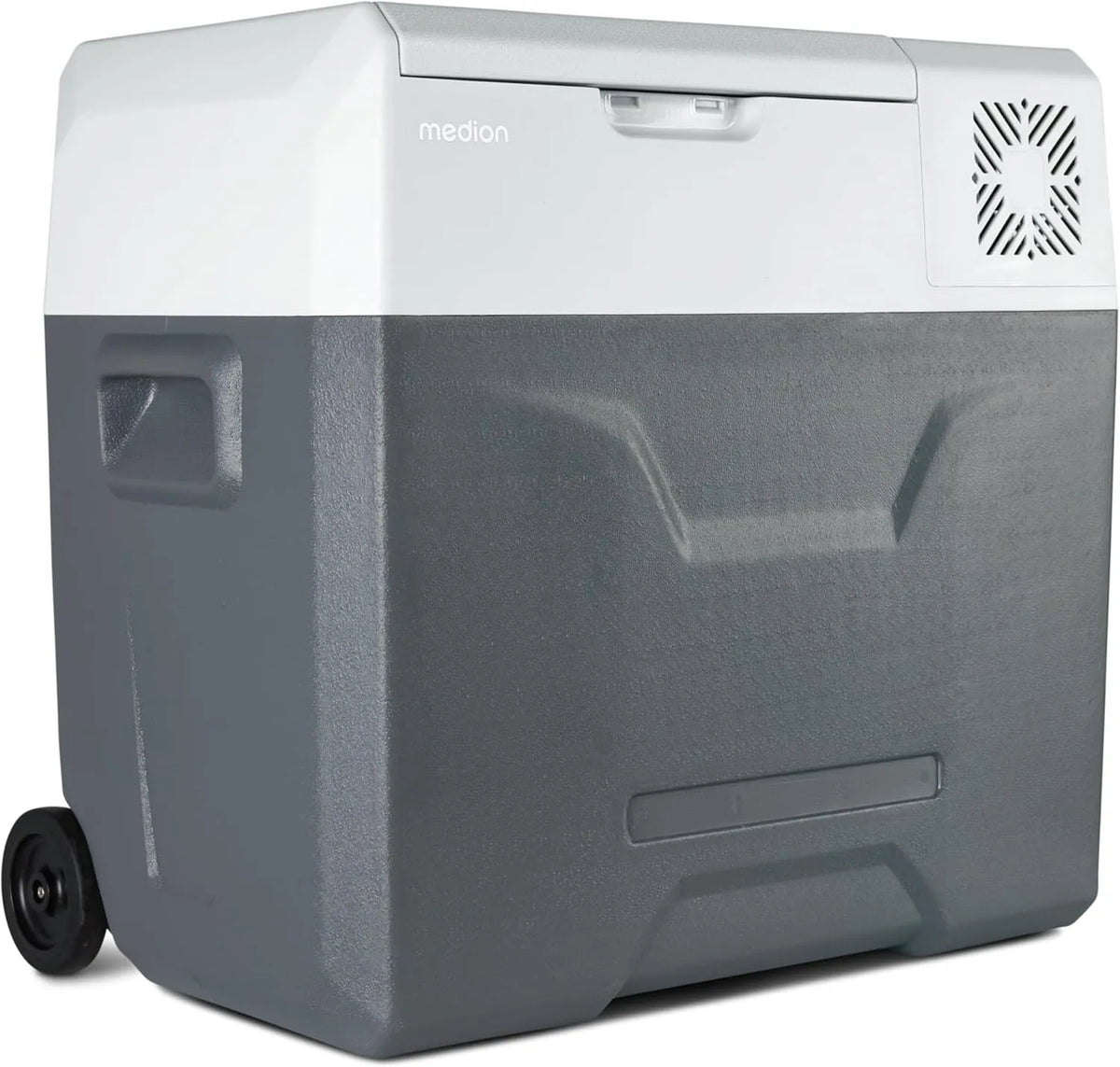 Kompressor MD13112 MEDION mobile elektrische, Mini Kühlschrank & Gefrierbox, 50L Kapazität, Spannung 230V 12V 24V KFZ Adapter, Kühlbox, USB