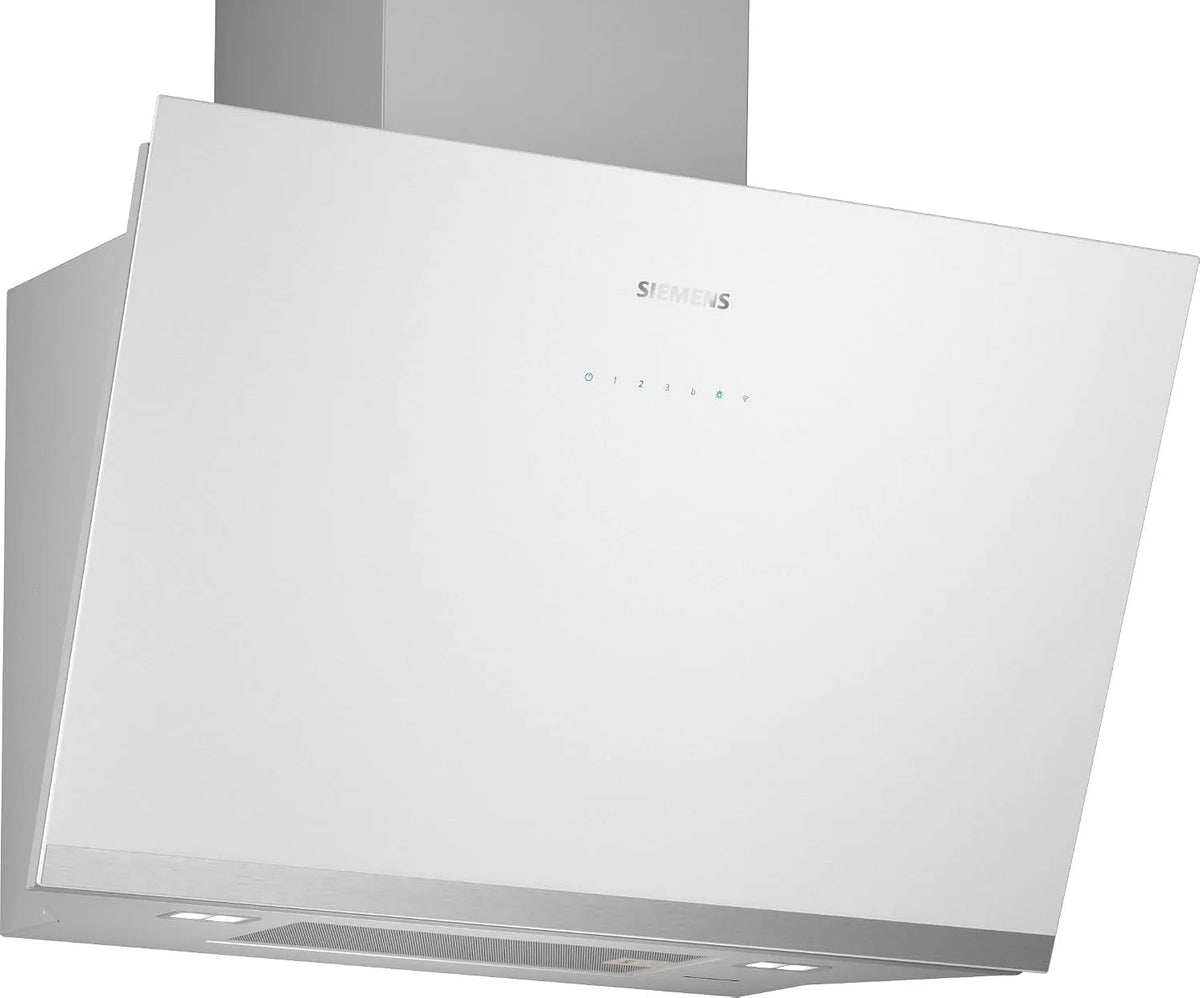 Siemens Kochfeld LC81KAN20 iQ500, Breite 60 cm, Wandesse, Weiß mit Glasschirm, cookConnect System, LED-Beleuchtung