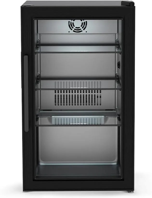 Kompressor IP44, cozze Elements Getränkekühlschrank 63 L, Kühlung 3–10 °C, 3 Glasablagen, Glastür, LED-Innenlicht, Stecker, Outdoor-Küche