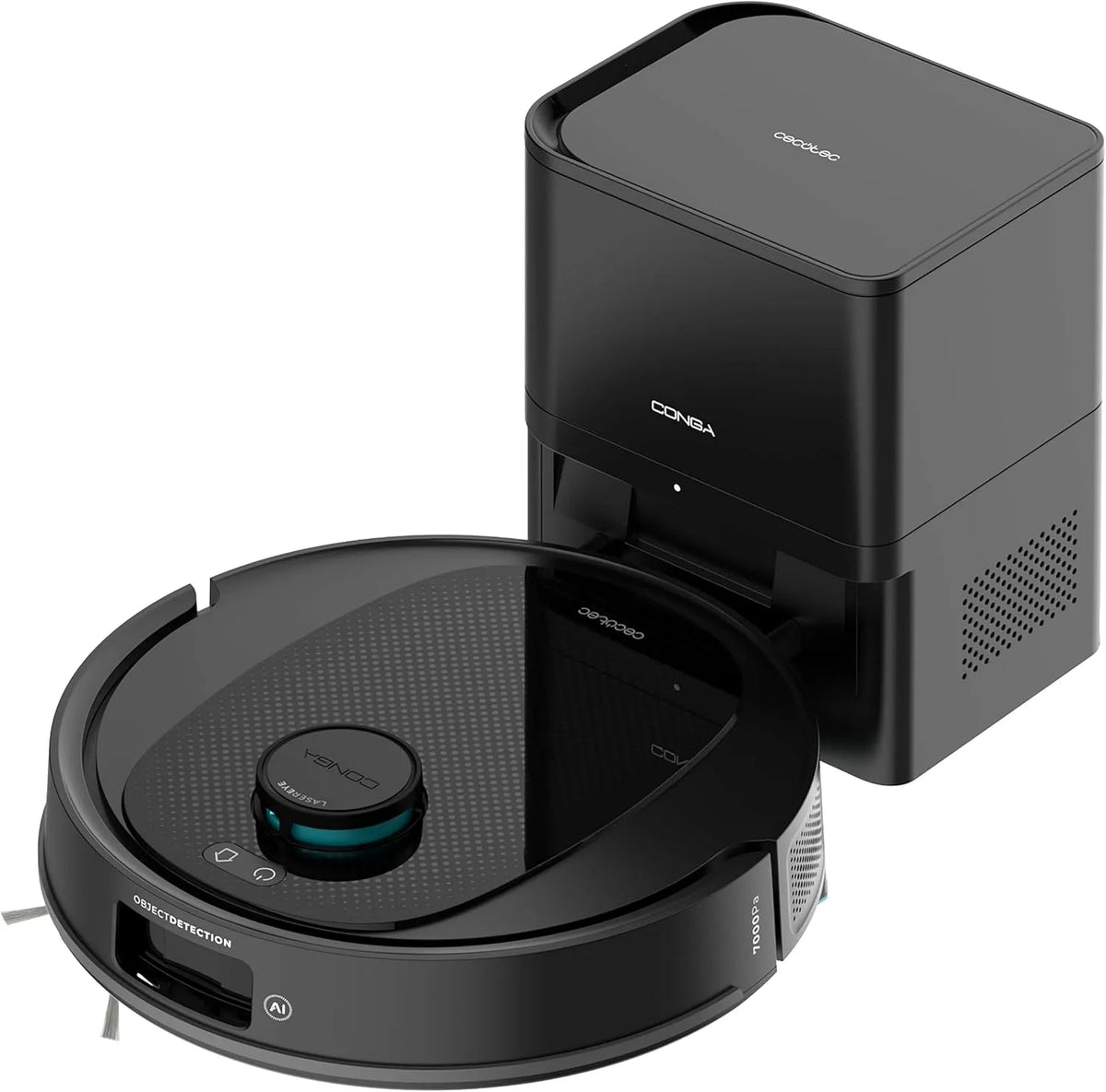 Cecotec Saugroboter Y80, 13000Pa, Fassungsvermögen 2.5L Basis, Autonomie bis zu 220m², App-Steuerung 3.0, und Wischroboter