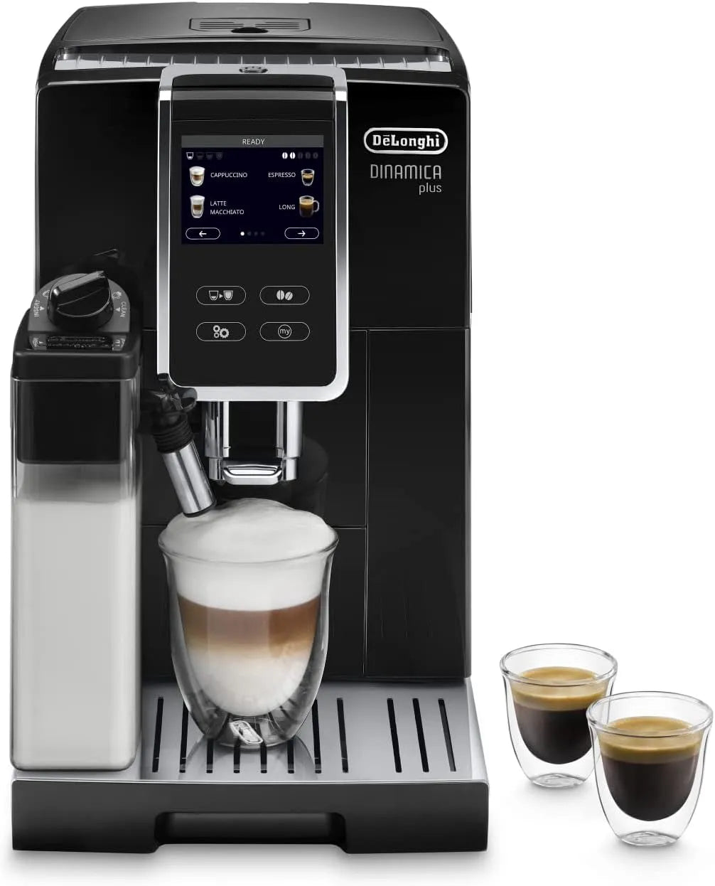 De'Longhi Kaffeevollautomat ECAM 370.70 370.70.B, Kaffeekannen-Funktion, Dinamica Plus.B mit LatteCrema Milchsystem, in Schwarz