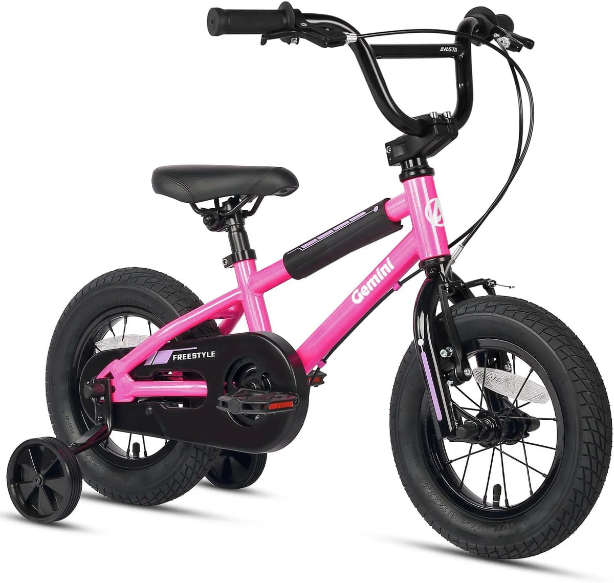 Fahrrad AVASTA 12, 14 16 Zoll Kinderfahrrad BMX Style, mit Stabilisatoren & Kickstand für 1-8 Jahre alte Kleinkinder Jungen Mädchen, mehrere Farben