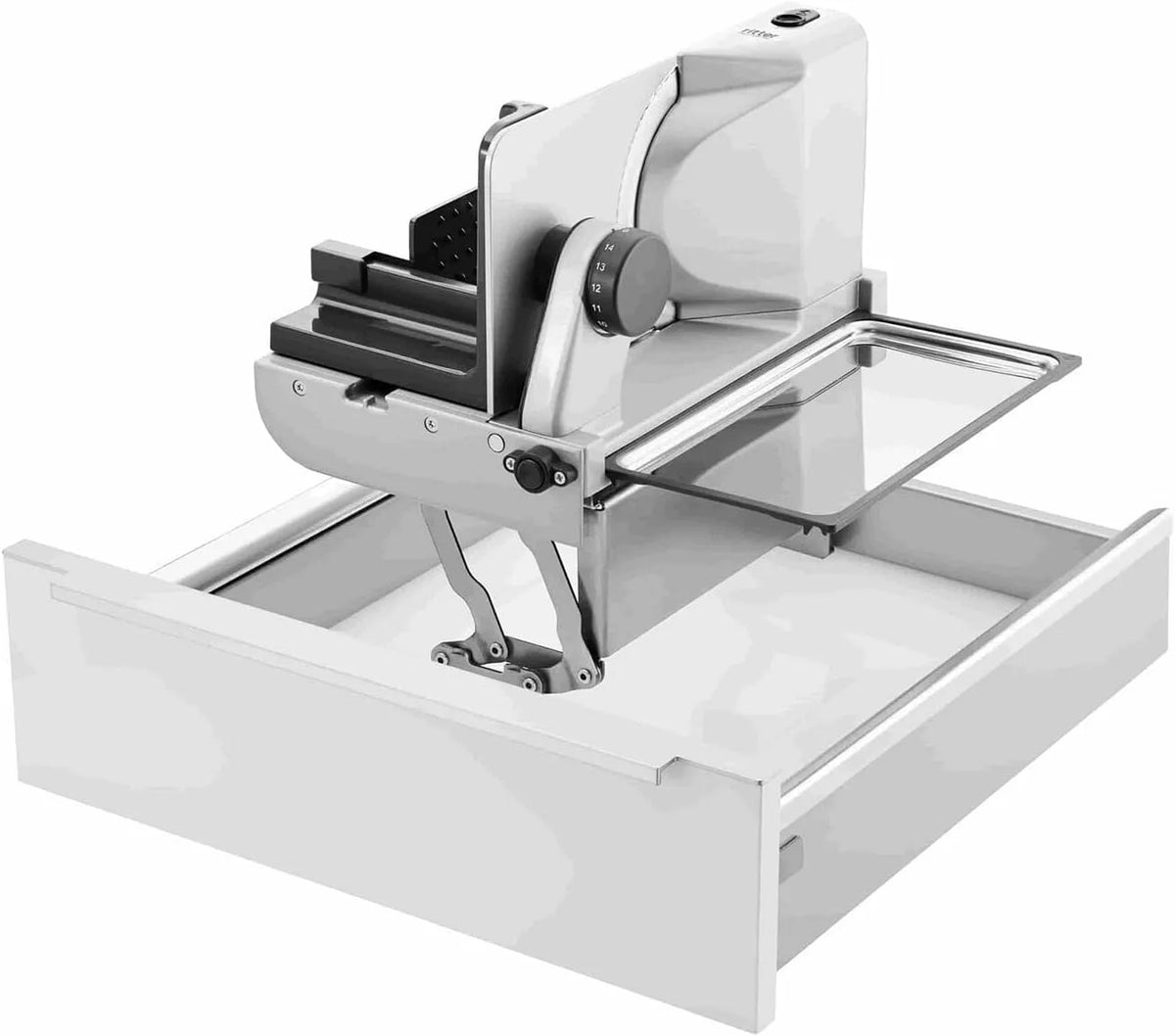 Allesschneider AES 62 SL Ritter Metall-Einbau, Links, silbermetallic