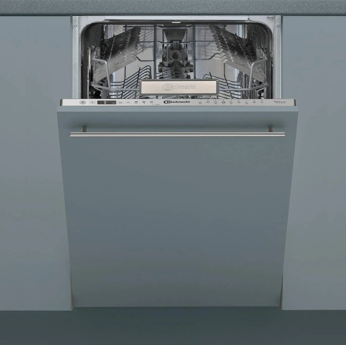 Bauknecht Geschirrspüler 3T223, BSIO PE X Vollintegrierter, Hygieneprogamm, Vollwasserschutz, 45 cm Breite, PowerClean, MultiZone