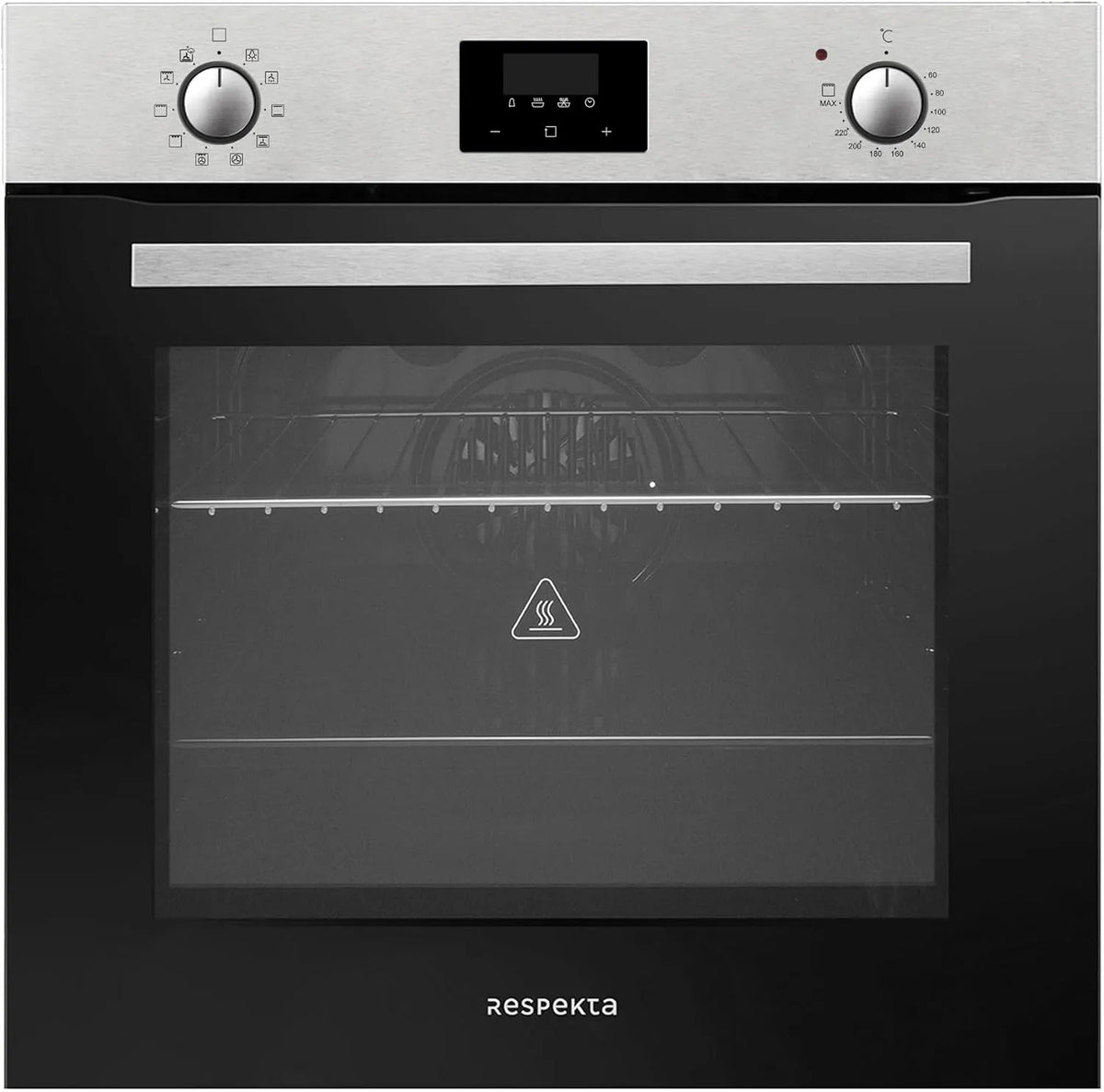 Respekta Backofen, autark Einbau Edelstahl Herd Grill Heißluft Timer Ofen Jim 72L