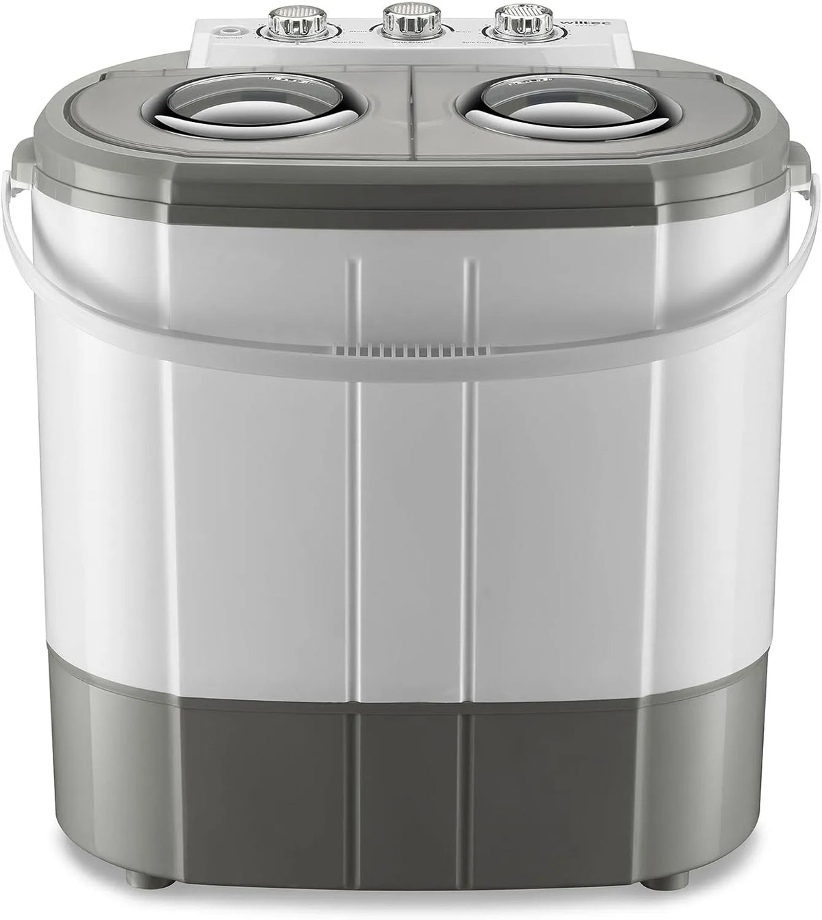 Wiltec Waschmaschine, Camping 230 W 60 x 36 x 60 cm, Mini für bis zu 3,0 kg Wäsche