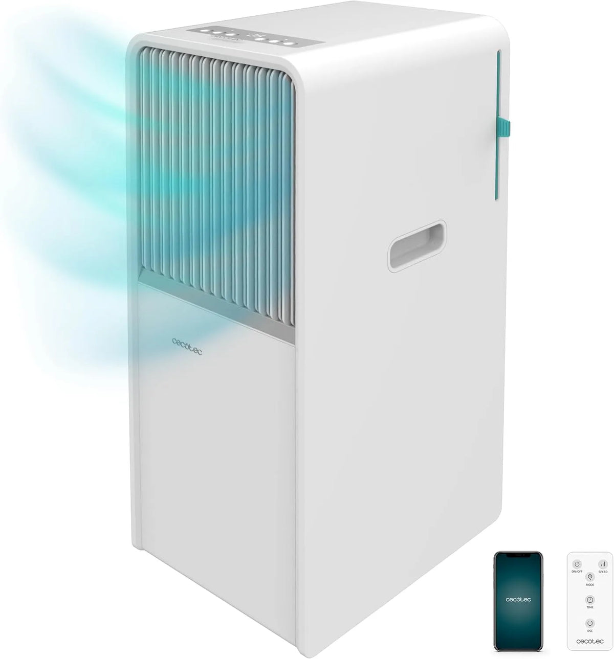 Cecotec Luftentfeuchter 7550, Mobile Klimageräte ForceClima Style Connected, 4 Modi, Berührung, Timer, 7000 BTU, 2 Geschwindigkeitsstufen