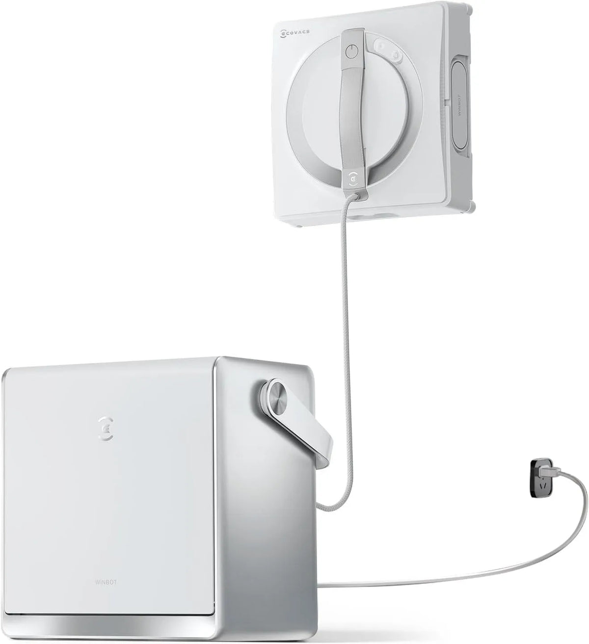 Ecovacs Modell 3-Düsen-Sprühkopf 12-Stufen-Schutz, Aufladen im Betrieb, WINBOT W2 PRO Omni Fensterputzroboter mit 6-in-1 Multifunktionsstation, Weiß