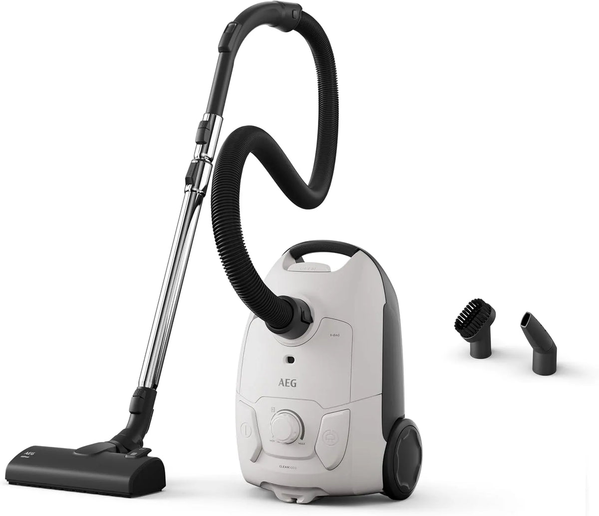 AEG Staubsauger CLEAN 5000 2in1 AB51C1SW, 37 % Recyclingkunststoff, 8,5m Aktionsradius, mit Beutel, Waschbarer Hygiene-Filter, Hohe Saugleistung