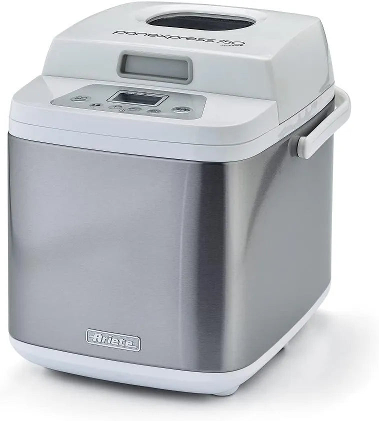 Ariete 132 Panexpress 750 Metal, 19 Betriebsprogramme, 500 gr, Brotmaschine, Kneten, Sauerteig, Backen, Pizza, Süßigkeiten