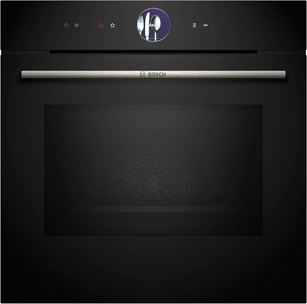 Bosch Backofen HMG776NB1, Serie 8 smarter Einbau mit Mikrowellenfunktion, Maße 60 x 60 cm, Made in Germany, Pyrolyse, Air Fry, in Schwarz
