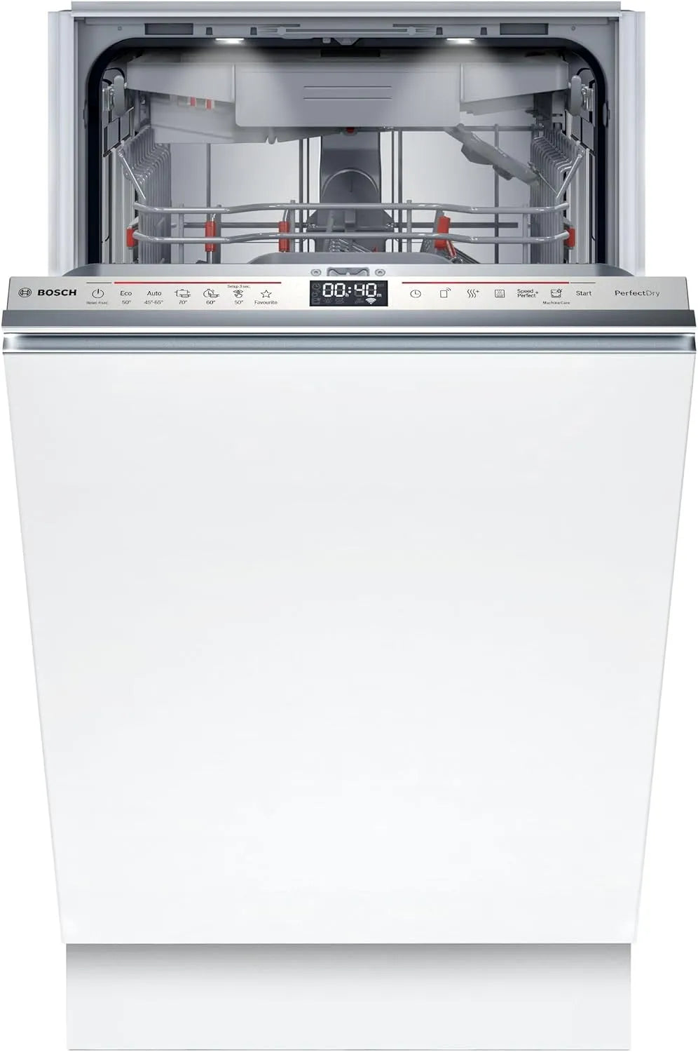 Bosch Geschirrspüler SPV6ZMX17E, Serie 6, 45 cm vollintegrierbar, Smart Start, DuoPower, intensive Reinigung, PerfectDry, extra trockenes Geschirr