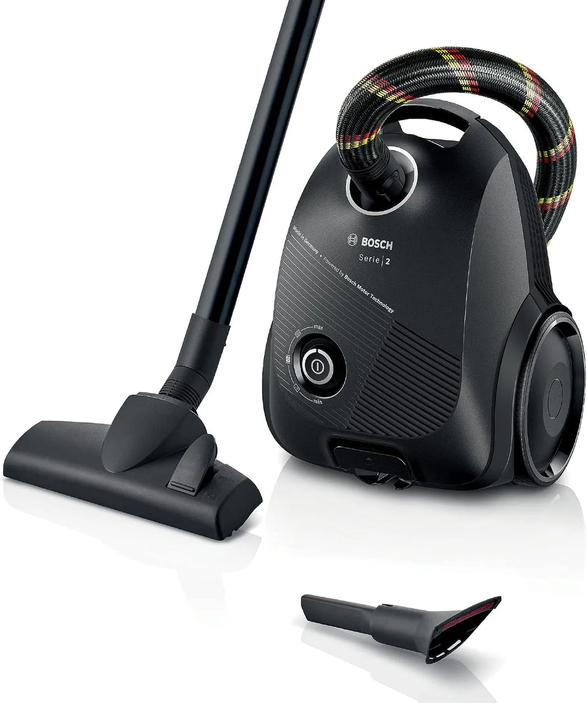 Bosch Staubsauger BGDS2CHAMP, Leistung 600 W, Hygiene-Filter, nachhaltig, kompakt, Made in Germany, mit Beutel Serie 2, 10 Jahre Motor, leistungsstark