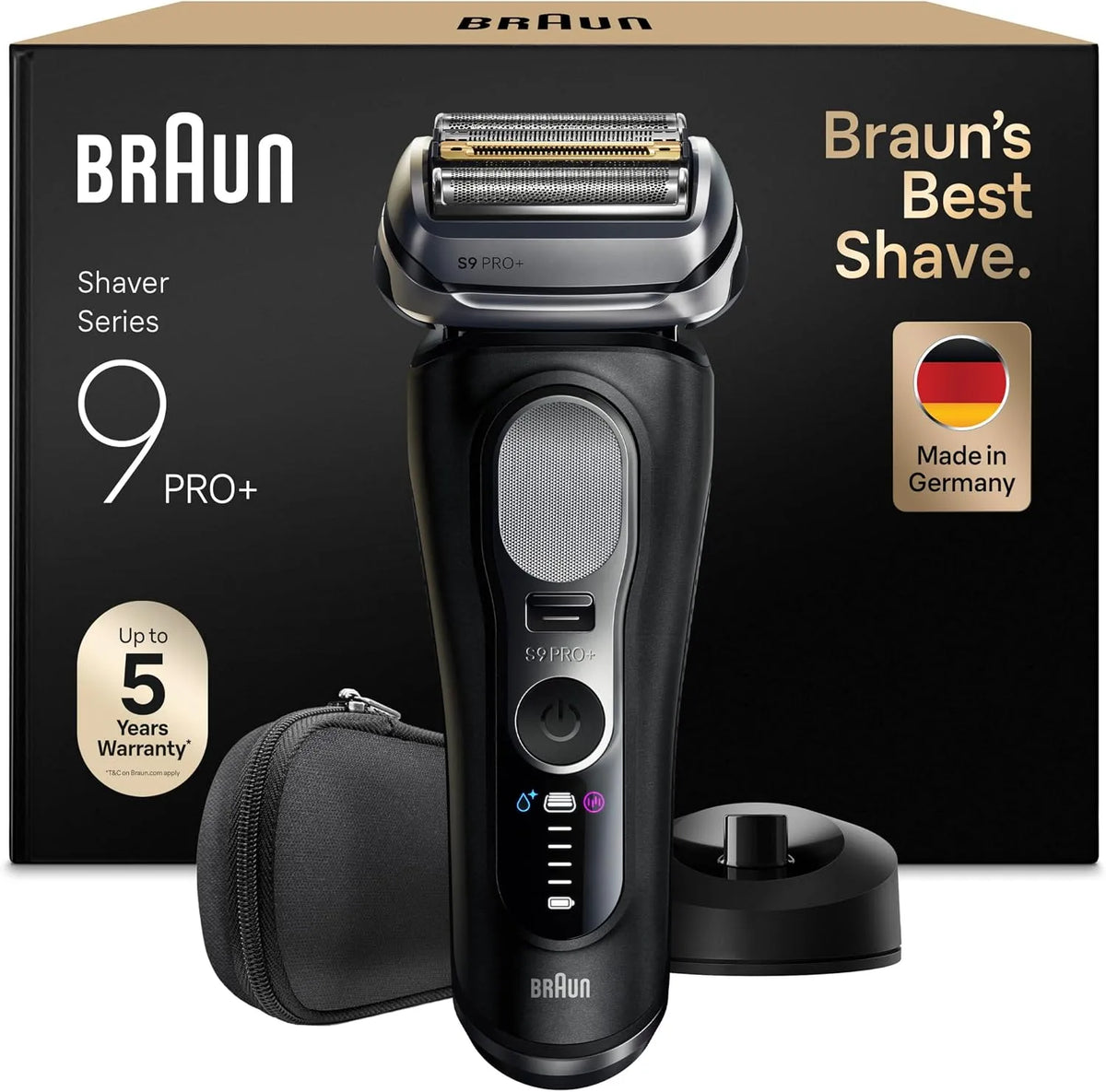 Braun Modell 9610si, Rasierapparat mit 60 Min. Akku, Series 9 PRO+ Elektrorasierer Herren, 5+1 Ultradünne Präzisionsklingen, Ladeständer