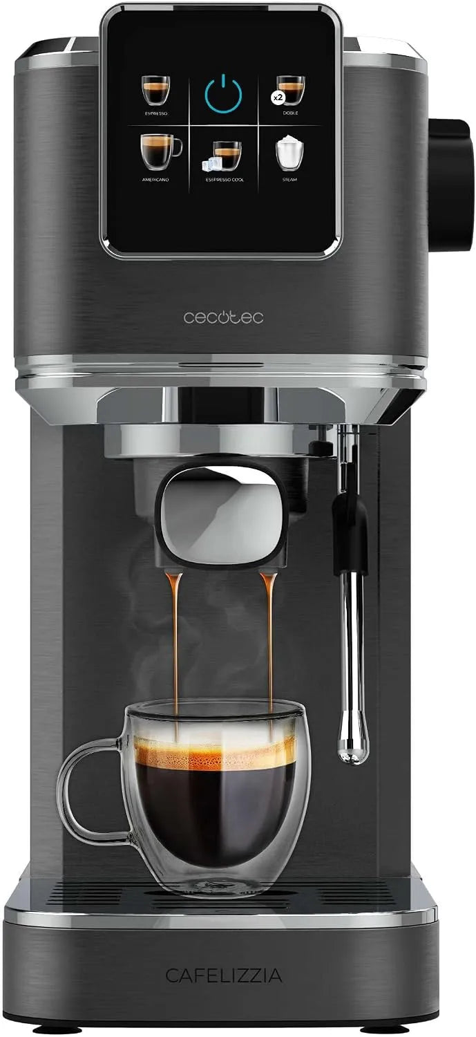 Cecotec Espressomaschine, 20 bar Druck und drehbarer, Cafelizzia ColdBrew. Espresso und Cappuccino, kalter Kaffee