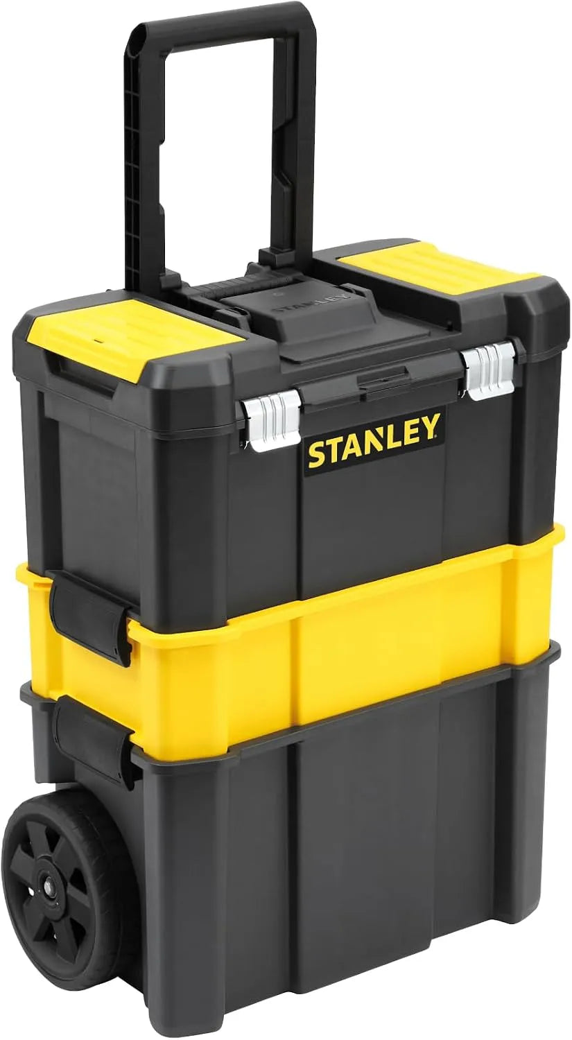 Modell Rollende Werkstatt STST1-80151 STANLEY Essential, belastbar bis zu 20kg, leerer Werkzeugkasten, Organizer für Kleinteile im Deckel