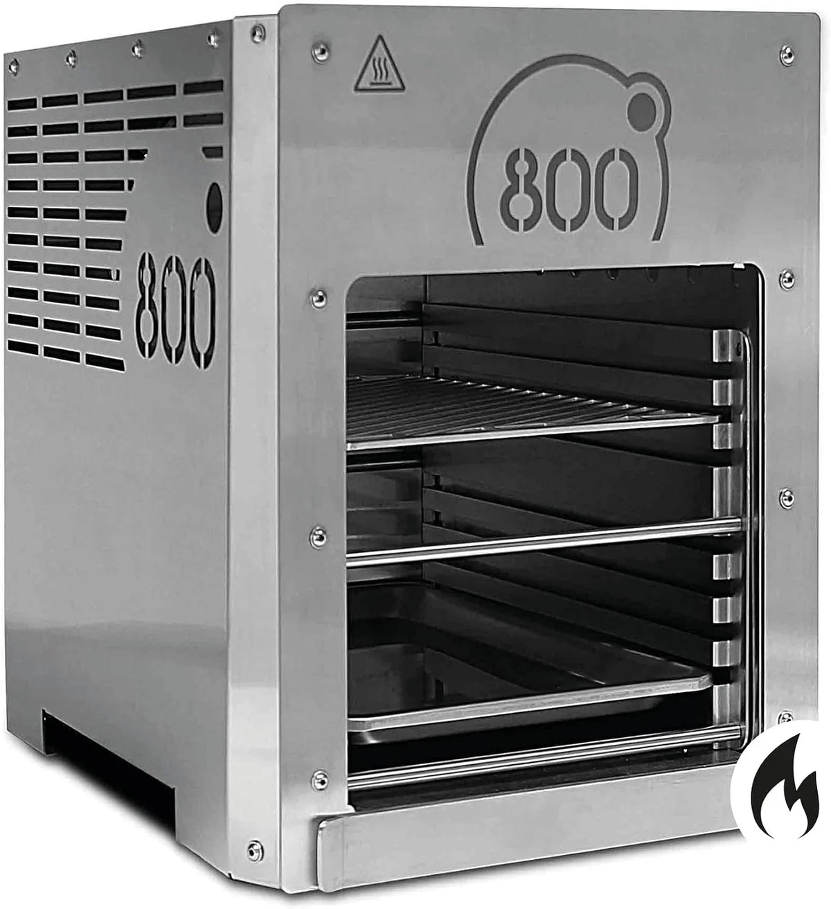 Gasgrill, intergrill 800° XL 4,82kW, Gewicht 20,3 kg Oberhitzegrill inklusive. Grillrost und Gastroschale, Hochleistungs-Steakgrill Edelstahl, für BBQ