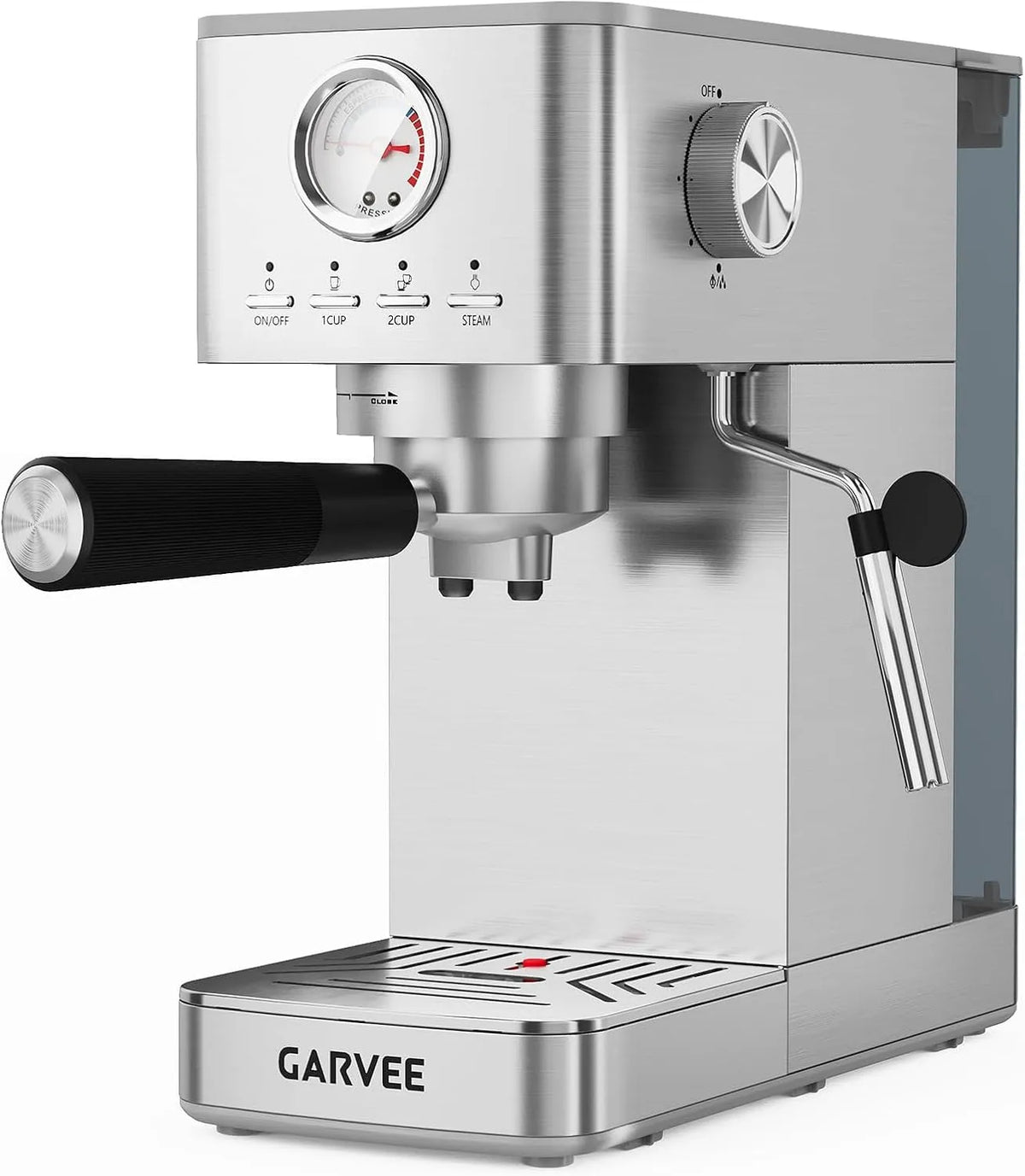 Espressomaschine, Milchaufschäumer, Siebträger 1300W, Halbautomatische Kaffeemaschine mit Manometer, Kompakt für cremigen Espresso