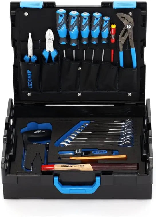 Set 23-teilig L-BOXX 136 1100 GEDORE Werkzeugkoffer, Werkzeug für Auszubildende, gefüllt, BASIC, im Kunststoffkoffer