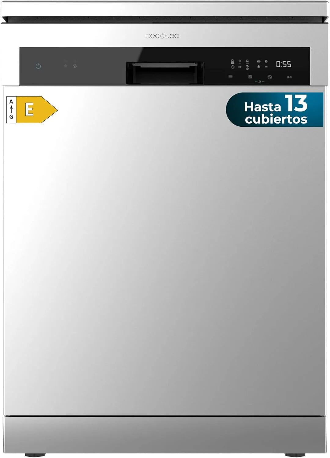 Cecotec Geschirrspüler 6110 3-in-1-Programm, 13 ck und 6 Betriebsprogramme, Breite 60 cm, Leistung 1850 W, in freistehender Ausführung, Edelstahl