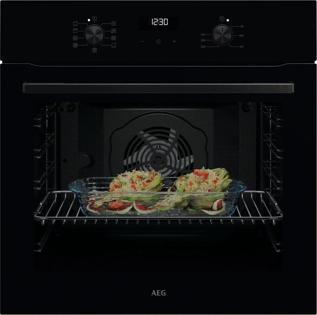 AEG Backofen TU5AB20WSK, Einbaubackofen, Elektronikuhr mit Timerfunktionen, in Schwarz, Reinigung mit Wasserdampf, Grillfunktion