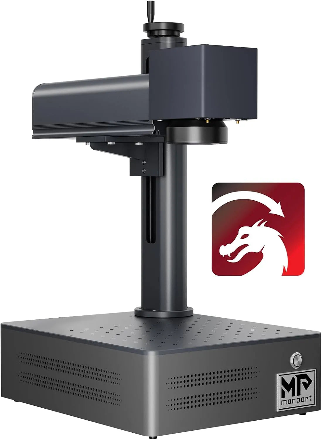 Modell Monport Faserlaser Graviermaschine mit LightBurn 5D-Metallgravur, 10.000 mm, 2 mit 0,01 mm Präzision, s Schnellgravur, Kompatibel mit BSLcad