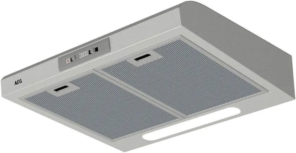 AEG Dunstabzugshaube DUB2610W, max. 71 m³/h, min. 63, Abluft oder Umluft, Schiebeschalter, max. 69 dB, Breite 60cm, Unterbau, Weiß