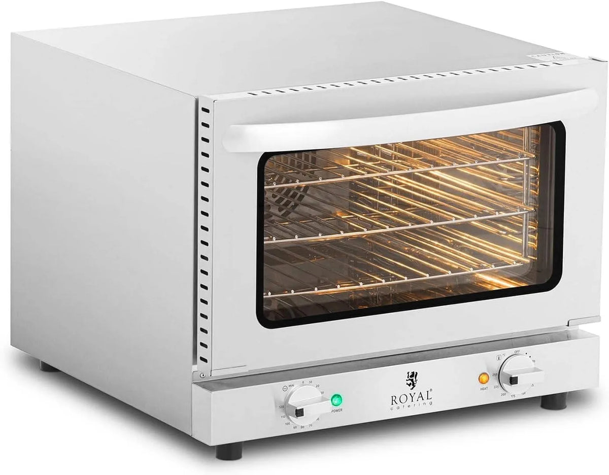 Backofen RCCO-2.1, Royal Catering Heißluftofen Konvektomat Kombidämpfer Edelstahl 2.150 W inklusive. 3 Gitterroste