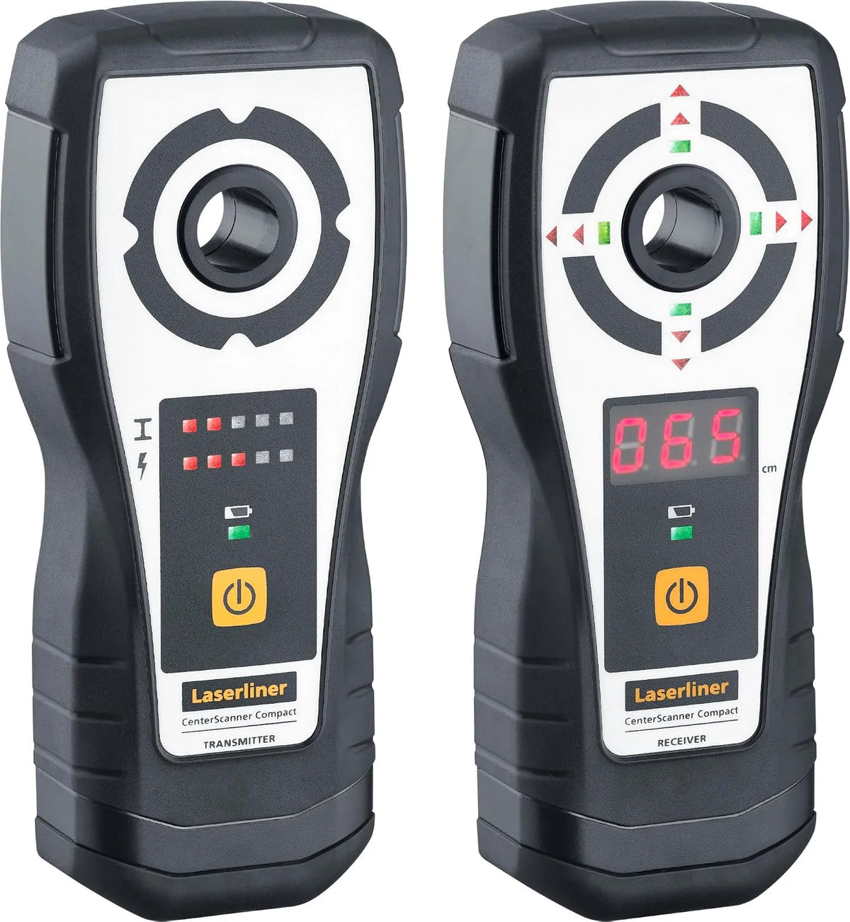 CenterScanner Compact Laserliner Bohrführungsgerät, Austrittspunkten bei Wand- und Deckenbohrungen bis 120 cm, Tiefenmessung bis 150 cm
