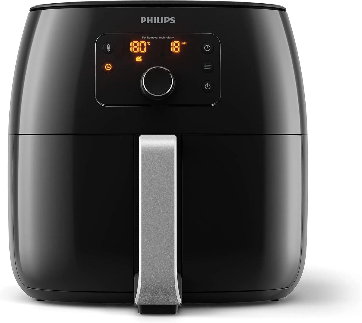 Philips Heißluftfritteuse HD9650/90, Fassungsvermögen 7.3L, Gewicht 1.4Kg, für 90% Weniger Fett Mit Rapid Air Technologie, Airfryer XXL, Rezepte-App