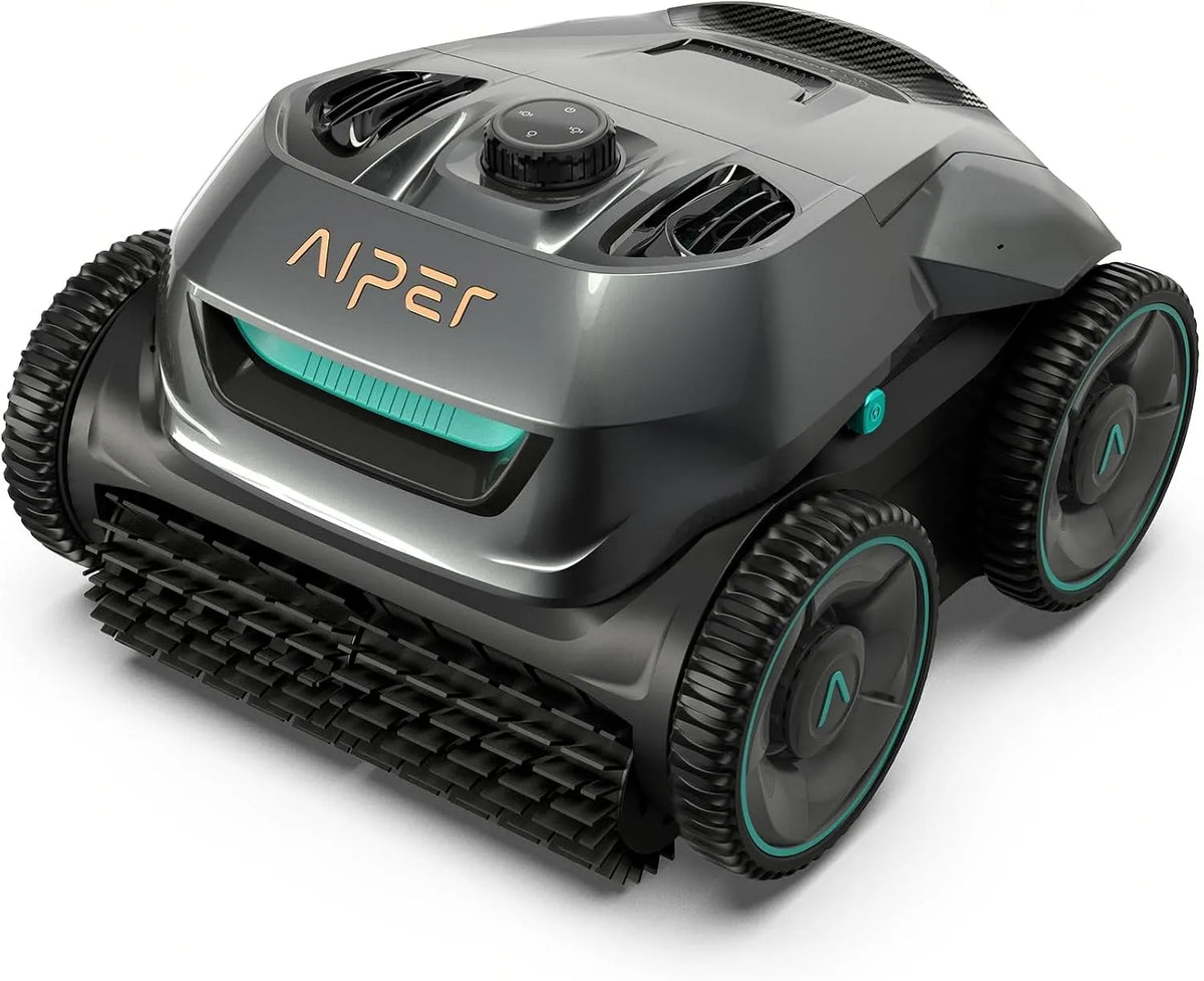 Poolroboter ZT6002 18500 AIPER, 3 Reinigungsmodi, Poolreiniger für Eingelassene Pool bis zu 150㎡, Boden und Wand, Quad-Motorensystem, LPH