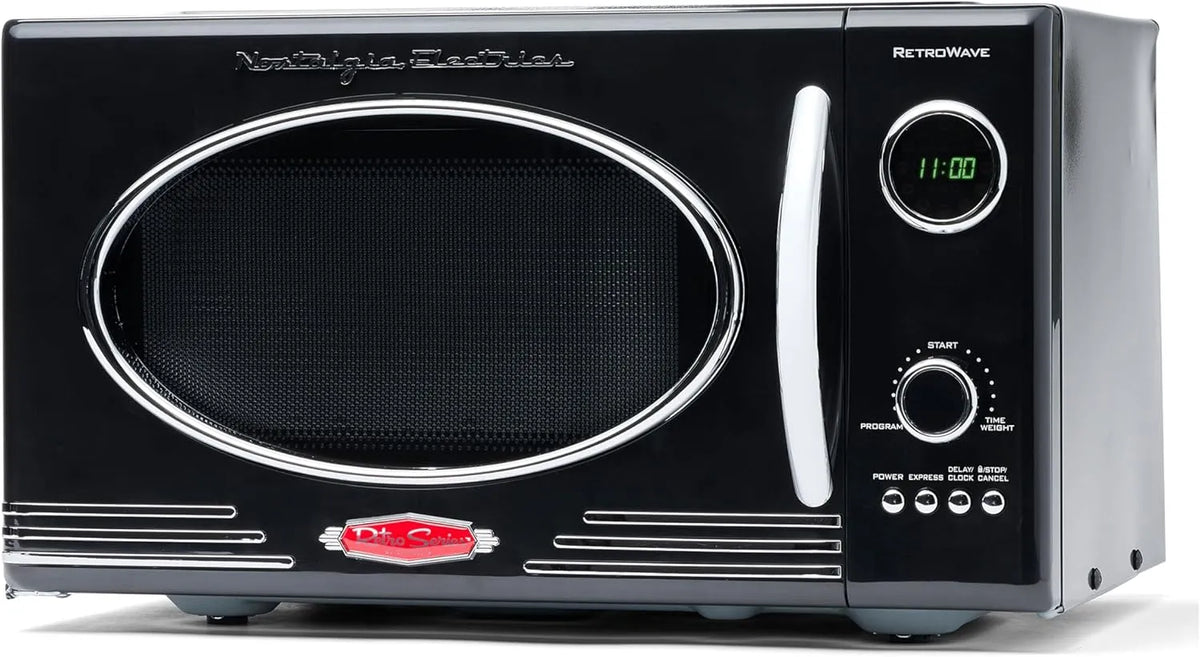 Mikrowelle 800-Watt-Modell, Fassungsvermögen 25 Liter, 12 vorprogrammierte Kochprogramme, Nostalgia Retro Mikrowellenofen für die Arbeitsplatte
