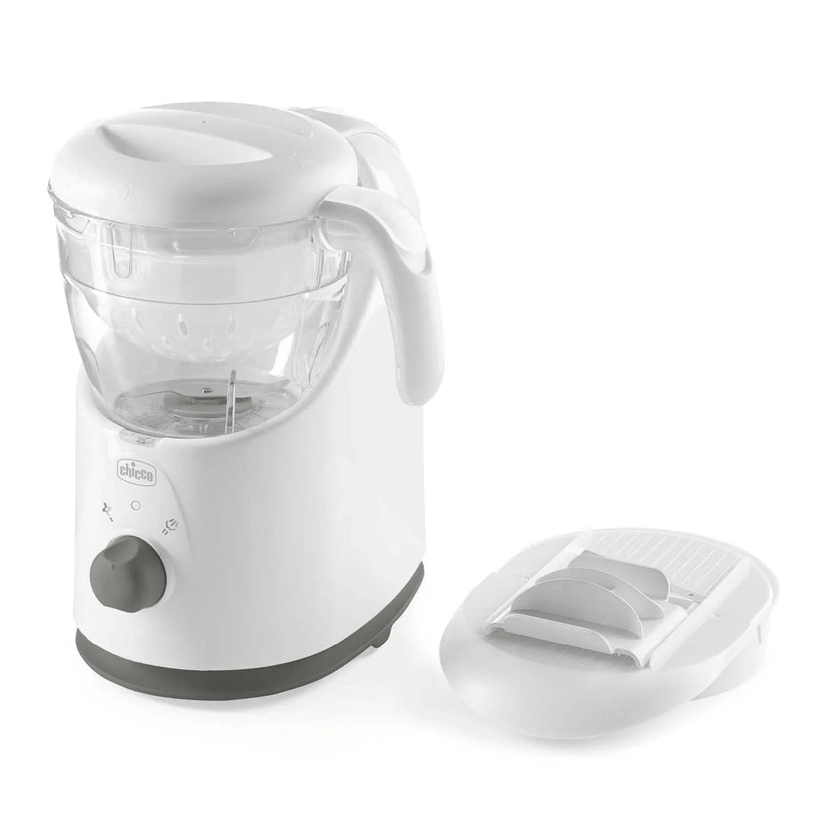 Meal Mahlzeitenkocher Chicco Easy, Mixer und Speisenwärmer, Multifunktions Babynahrungszubereiter für die Entwöhnung, Mischen, Hacken