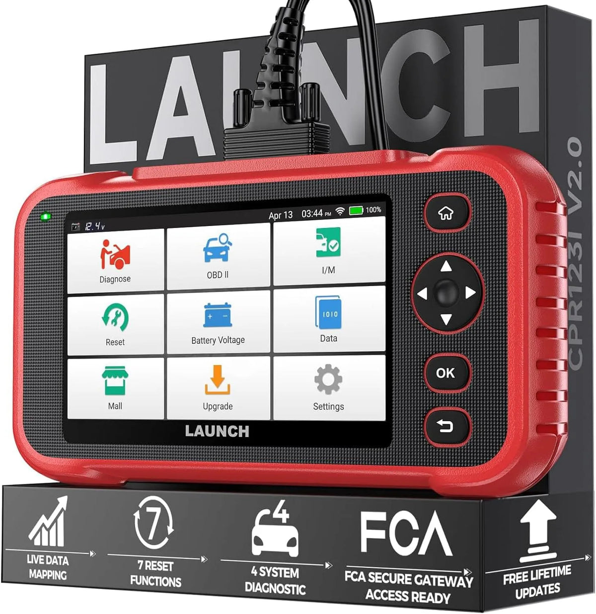 Modell Diagnosegerät Auto CRP123I V3.0 OBD2 Launch, Öl, Auslesegerät Auto Check Engine, ABS, SRS, Lebenslanges Kostenloses Update, Bremse, DPF, SAS