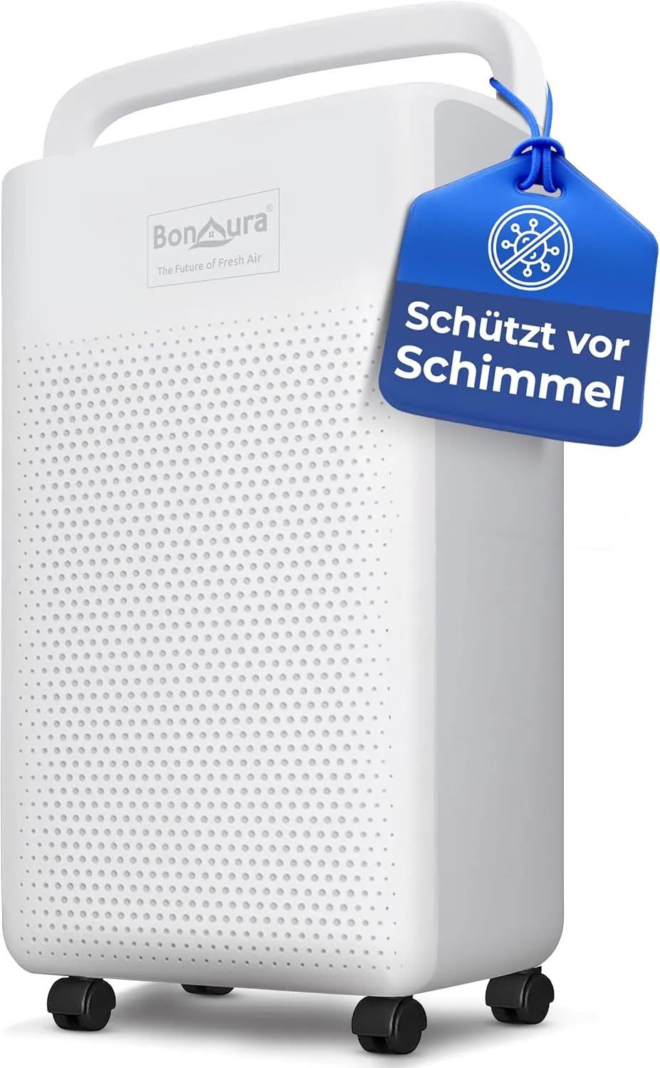 Luftentfeuchter BonAura, elektrisch 10L, 36dB, Keller und Räume bis 40m³, Auto-Modus, Entfeuchter elektrisch und leise, mit LED Display, Timer