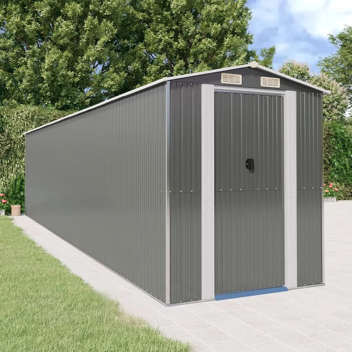 Geräteschuppen, Metall Gerätehaus Gartenhaus Gartenschuppen Lagerschuppen Gartenschrank Metall-Schrank
