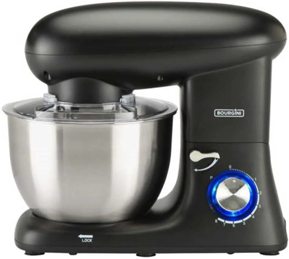 Küchenmaschine, in Schwarz, Bourgini Kitchen Chef Plus Grey 5.5L