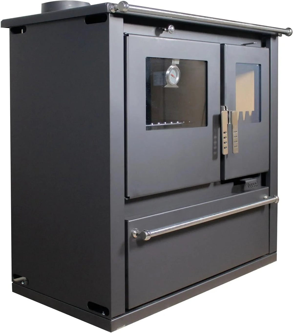 Kaminofen, Schwarze Links, EEK A+ Verso CS Plus Küchenofen Holzherd 7.7 kW