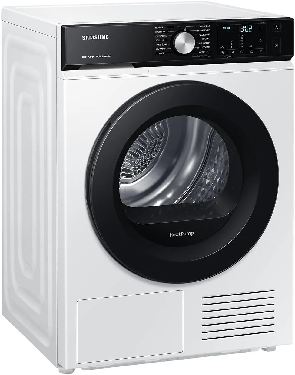 Samsung Wärmepumpentrockner DV9EBBA245AEEG, Gewicht 9 kg, 2-in-1 Komfortfilter, Super Kurz 35', Bespoke, Hygiene+, Optimal Dry, Weiß