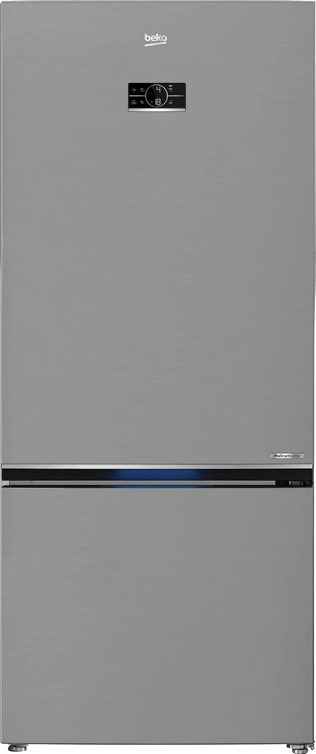 Beko Kühl-Gefrierkombination B7RCNE595ZXPW, großer Kühlschrank, Fassungsvermögen 551 l Nettovolumen, freistehende, NoFrost, AeroFlow, Multizone