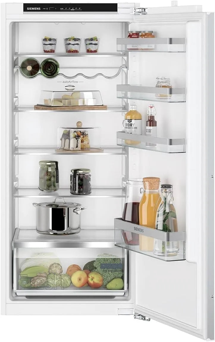 Siemens Kühlschrank KI41RVFE0 iQ300, Fassungsvermögen 204 L, Flachscharnier, freshBox für knackiges Obst und Gemüse, 122,5 x 56 cm Nische, Einbau
