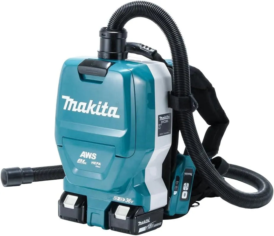 Makita Staubsauger DVC265ZXU 2x18V, Rucksackstaubsauger, ohne Akku ohne Ladegerät