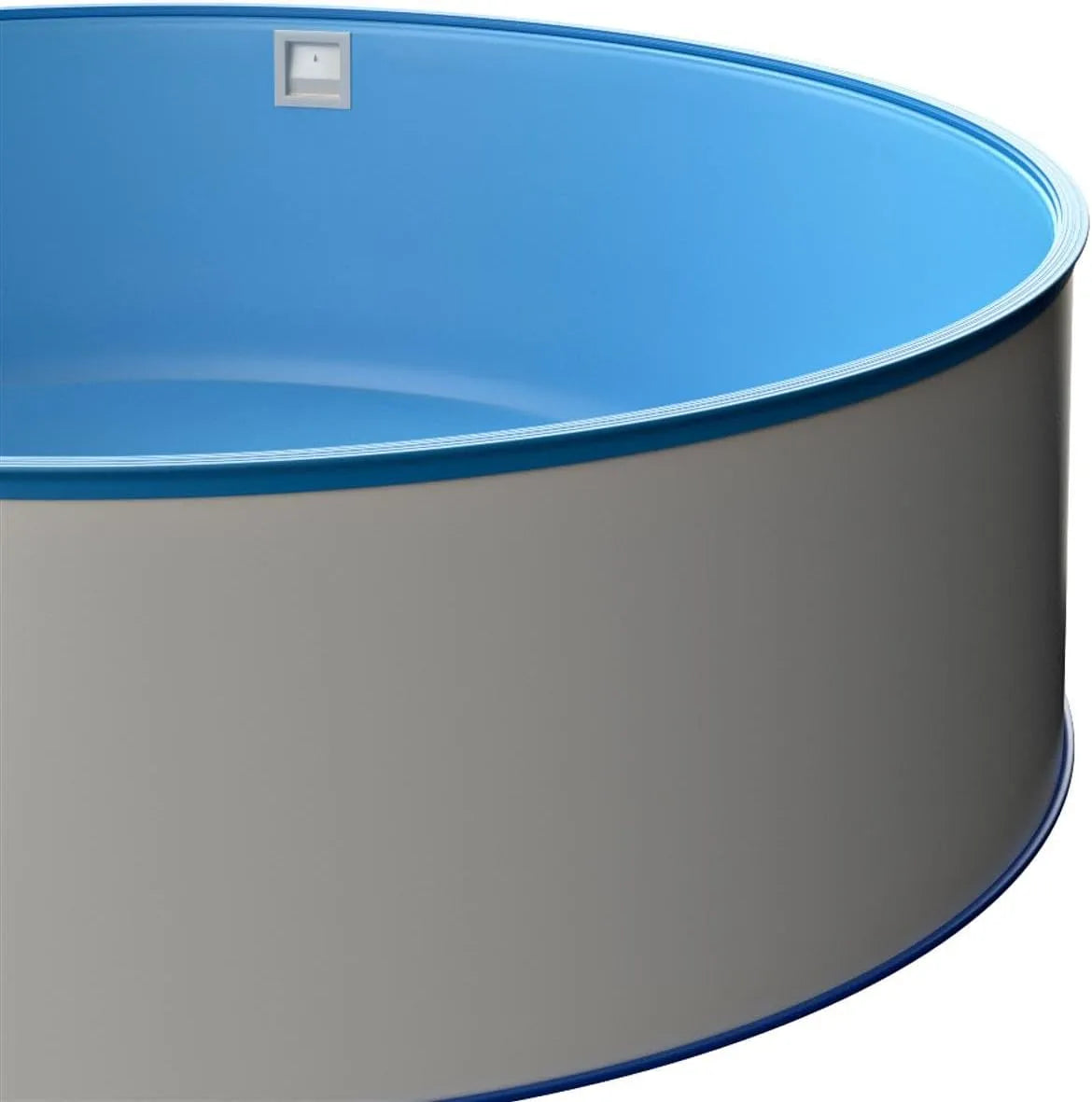 Pool, inklusive. Bodenschienen & Handlauf, Runder Stahlwandpool Ø 3,50 x 1,20 m, Stahlwand 0,6 mm, Made in Europe, Qualität