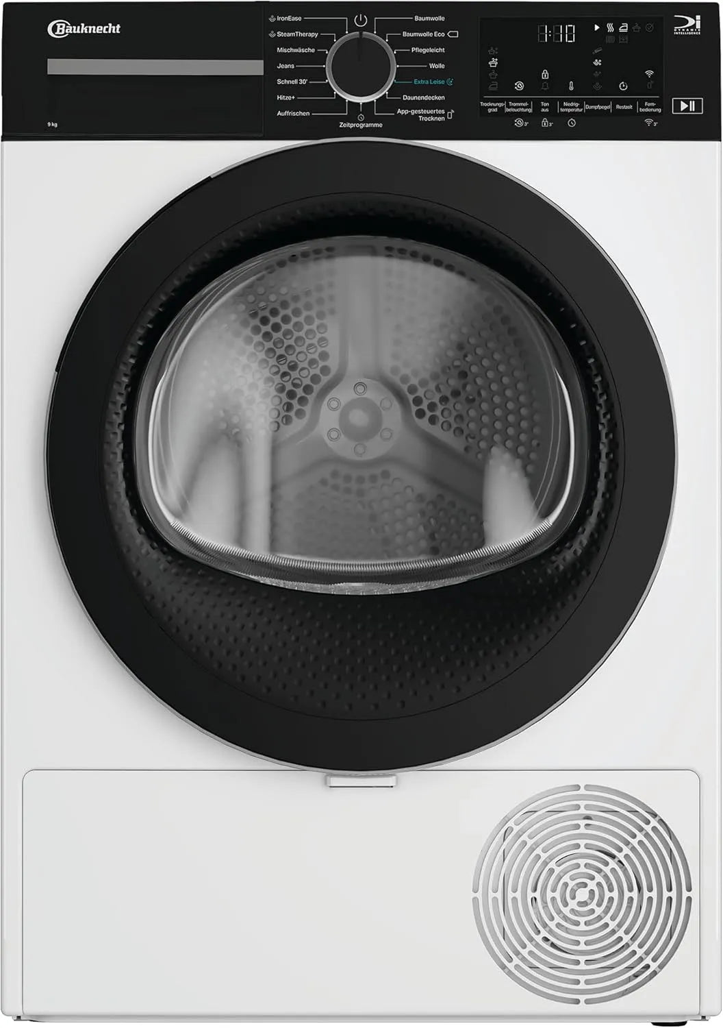 Bauknecht Wärmepumpentrockner, Gewicht 9 kg, Precision Dry, Silent Spin, HomeWhiz App, BD 9C WBS, Inverter-Motor, Intelligentes Trocknen