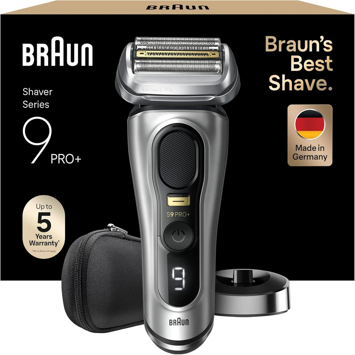 Braun Modell 9517s, Elektrorasierer mit 5 Pro Rasierelementen, Rasierapparat ProTrimmer & Ladestation, Made in Germany, 60 Min Laufzeit, Wet & Dry