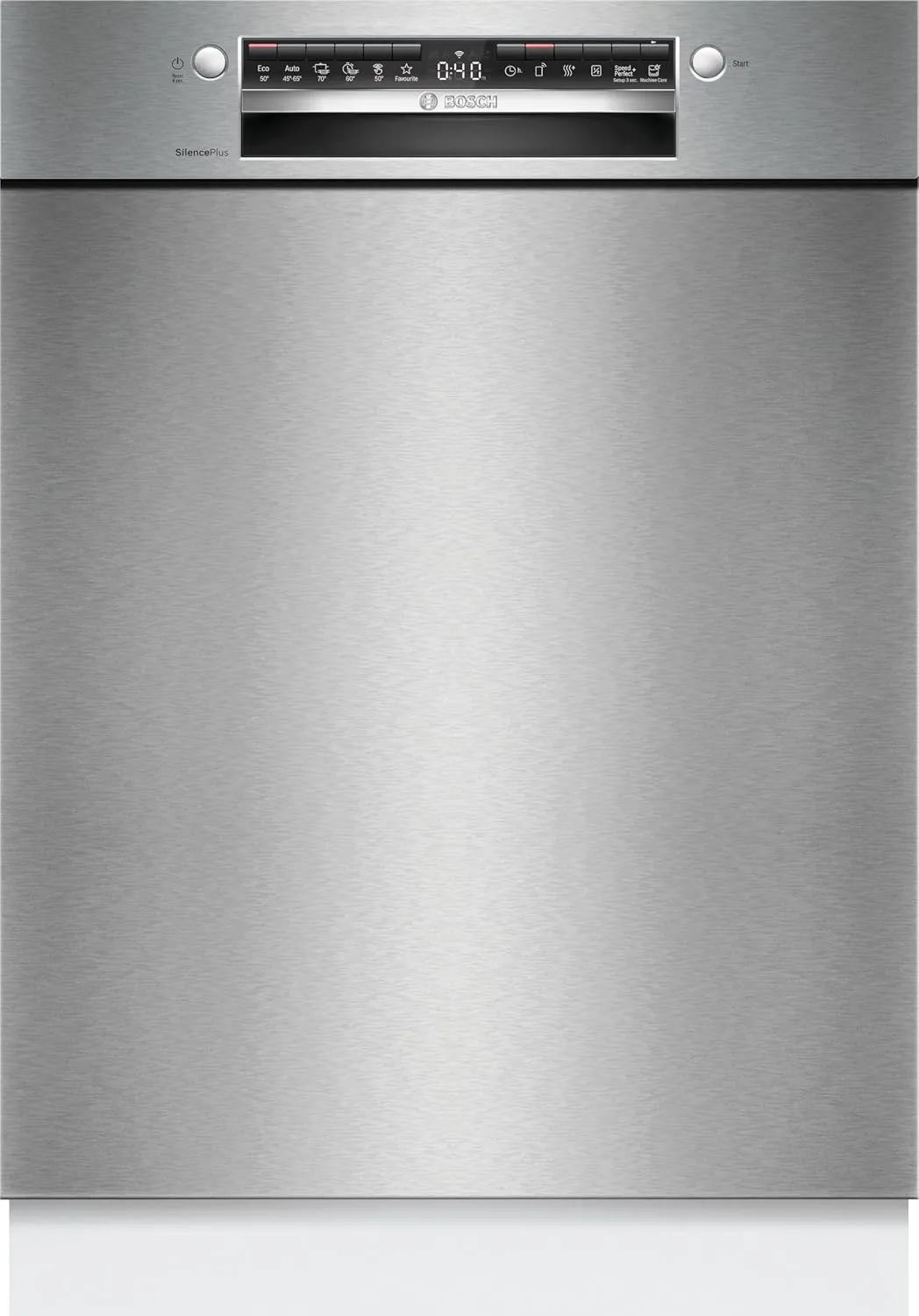 Bosch Geschirrspüler SMU4EBS28E, Spülmaschine Made in Germany, ckkorb, Extra Trocknen, Efficient Dry, Serie 4, Smarter Unterbau 60 cm, sehr leise