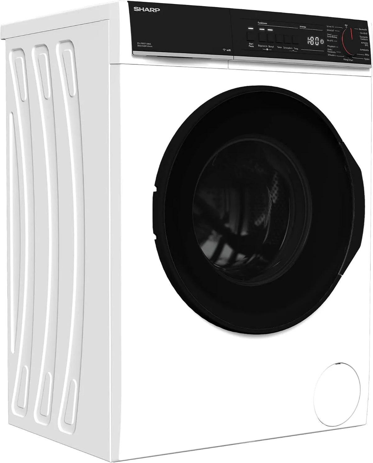 Sharp Waschmaschine ES-PRO714WA-DE 1400, Frontbeladung, Aquastop, Dampftechnologie, Gewicht 7 kg, min, WIFI