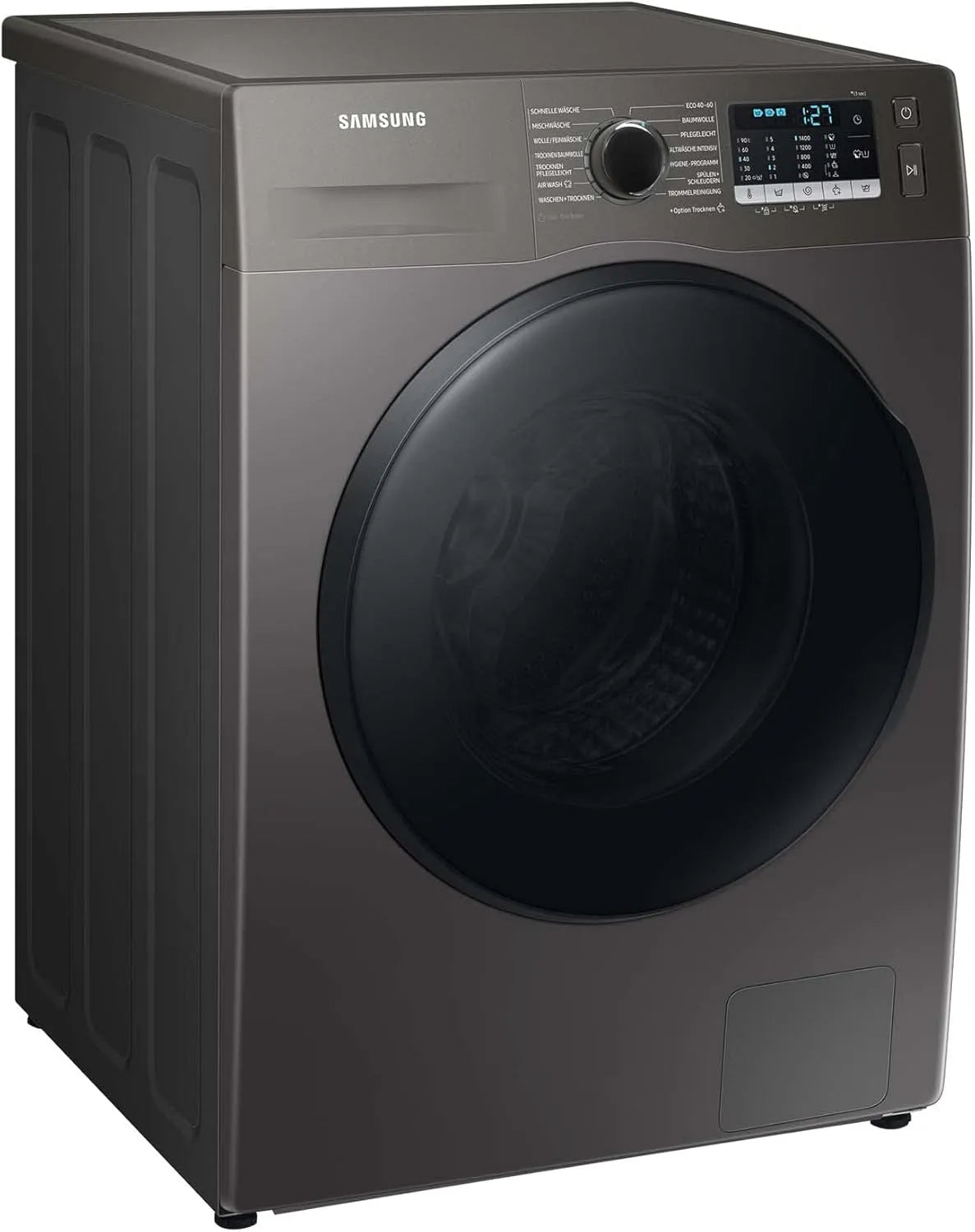 Samsung Waschtrockner WD8ETA049BX/EG 1400, 8/5 kg, min, AirWash, Inox, Ecobubble, Hygiene-Dampfprogramm
