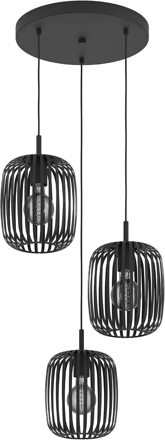 Modell Romazzina E27 EGLO Pendellampe, Ø 46 cm, 3-flammige Pendelleuchte über Esstisch, Hängelampe mit Fassung